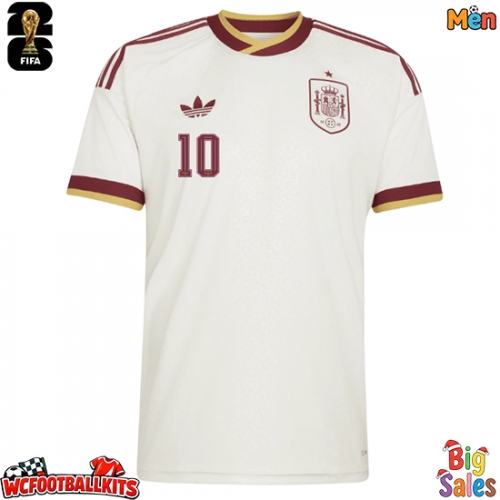 Spain Dani Olmo #10 Replica Away Stadium Shirt World Cup 2026 Short Sleeve